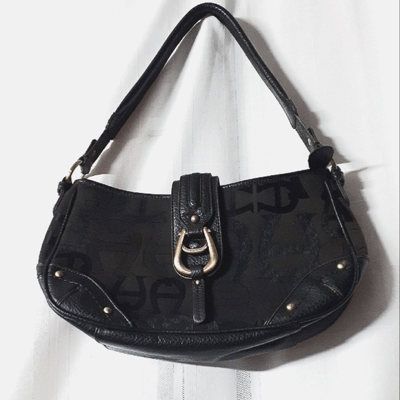 Etienne Aigner Handbags - Vintage Etienne AignerJacquard Logo Canvas Structured Shoulderbag